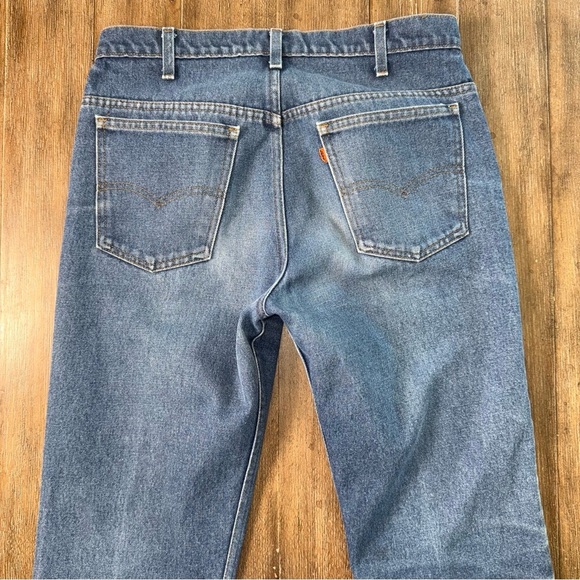 Vintage Levi's 917 Bootcut Jeans 34 x 33 Orange Tag Straight Blue - Picture 11 of 13